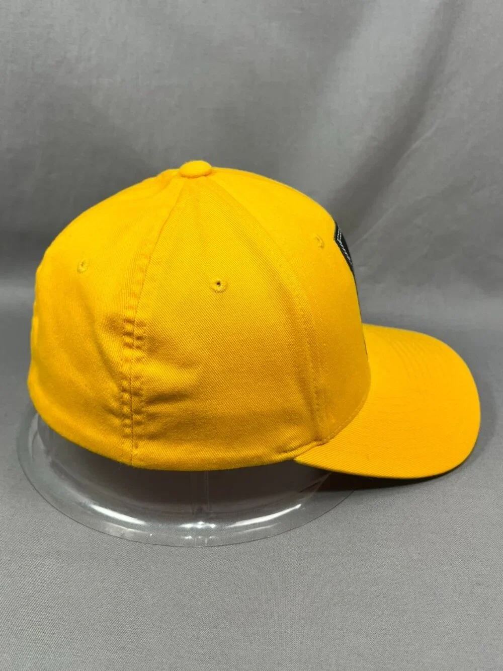 Boston Bruins Yupoong Flexfit S/M Hat Yellow Gold Stretch Hockey Retro B Mens